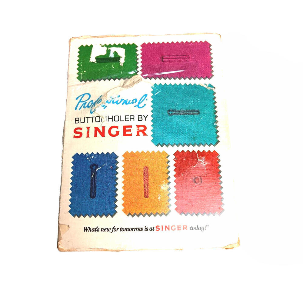 SINGER PROFESSIONAL BUTTONHOLER 102878‎ VERTICAL NEEDLE ZIG ZAG SEWING MACHINE